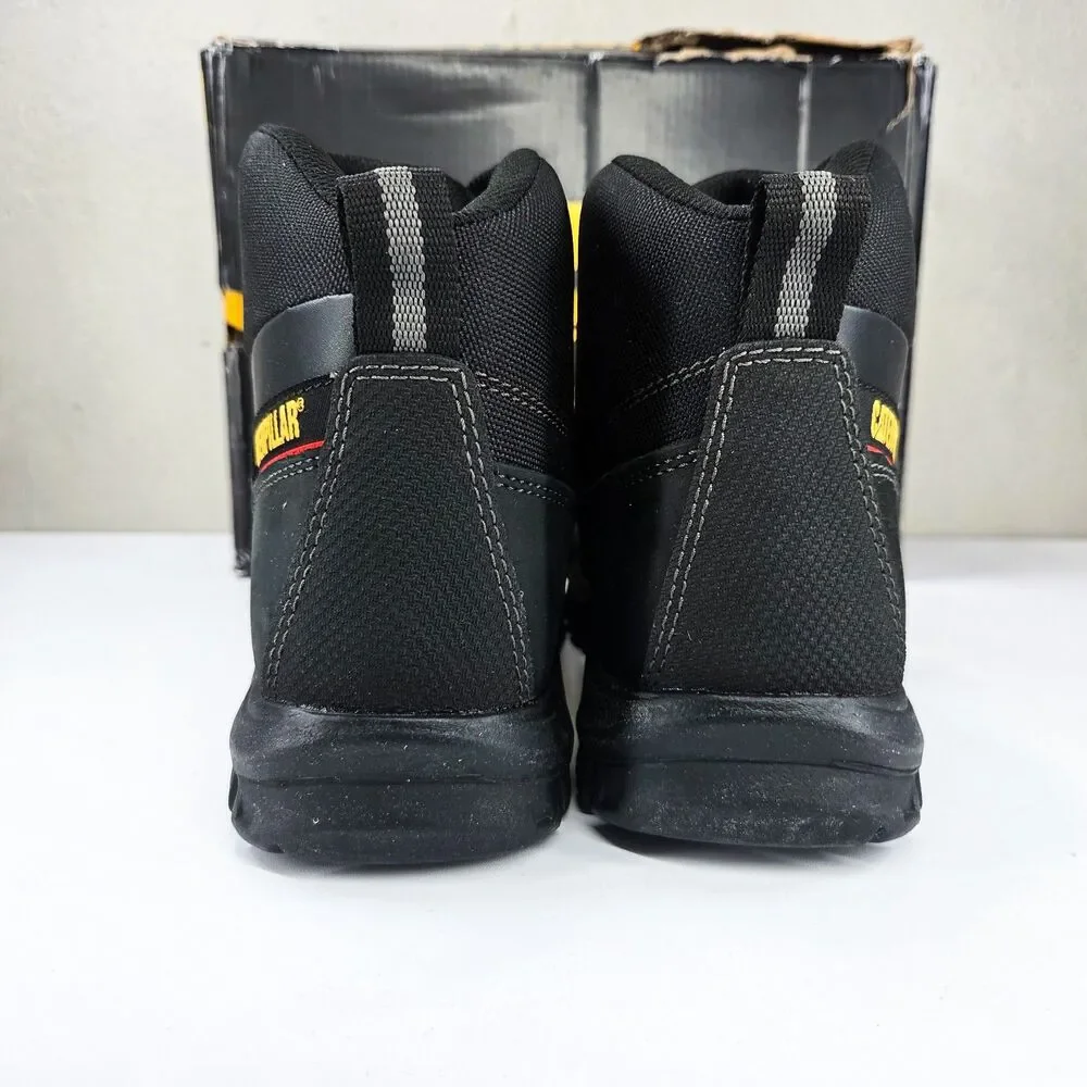 CAT Caterpillar Waterproof Black Leather Work Hiking Boots P74129 Men's Sz 9